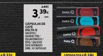 Cápsulas de café delta q