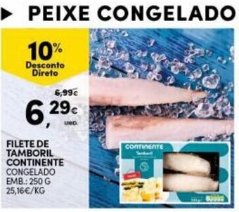 Continente Filete de Tamboril Continente 250g promoção