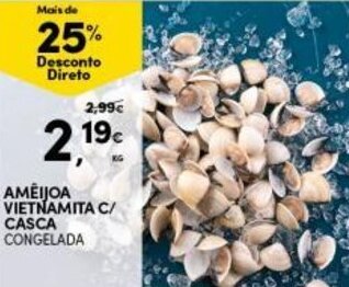 Continente Amêijoa Vietnamita C/Casca Congelada promoção