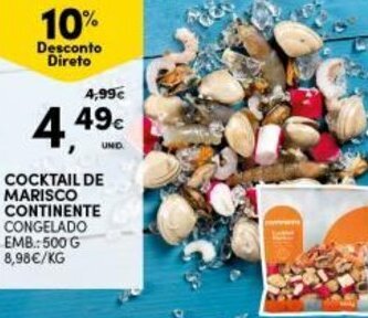 Continente Cocktail de Marisco Continente 500g promoção