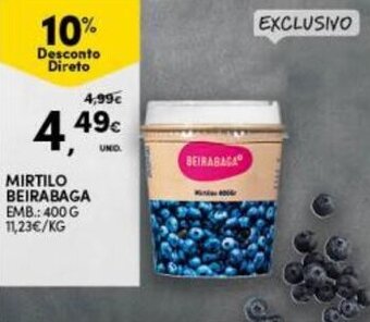 Continente Mirtilo Beirabaga 400g promoção