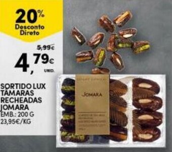 Continente Sortido Lux Tamaras Recheadas Jomara 200g promoção