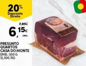 Continente Presunto Quartos Casa do Monte 500g promoção
