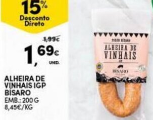 Continente Alheira de Vinhais IGP Bísaro 200g promoção