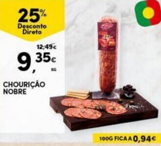 Continente Chourição Nobre promoção