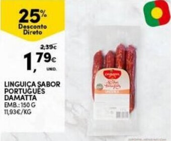 Continente Linguiça Sabor Portugues Damatta 150g promoção