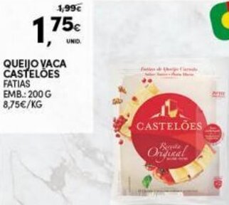 Continente Queijo Vaca Castelões 200g promoção