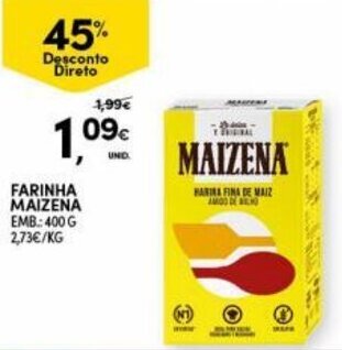 Continente Farinha Maizena 400g promoção