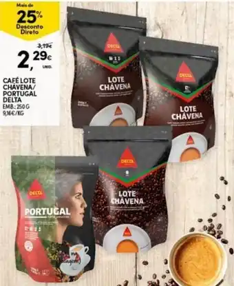 Continente Café Lote Chávena/Portugal Delta 250g promoção