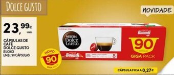 Continente Cápsulas de Café Dolce Gusto 90 Cápsulas promoção