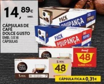Continente Cápsulas de Café Dolce Gusto 3x16 Cápsulas promoção