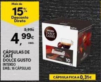 Continente Cápsulas de Café Dolce Gusto 16 Cápsulas promoção