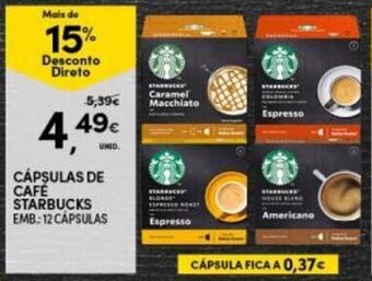 Cápsulas de Café Starbucks 12 Cápsulas