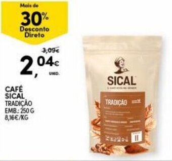 Continente Café Sical 250g promoção
