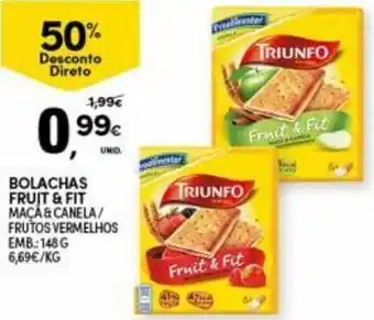 Continente Bolachas Fruit & Fit 148g promoção