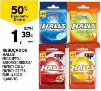 Continente Rebuçados Halls 4 x 32g promoção