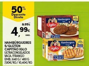 Continente Bom dia Hambúrguer iglo promoção