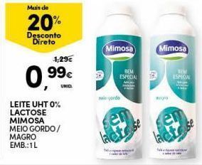 Continente Bom dia Leite sem lactose mimosa promoção