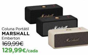 El Corte Inglés Coluna portátil marshall promoção