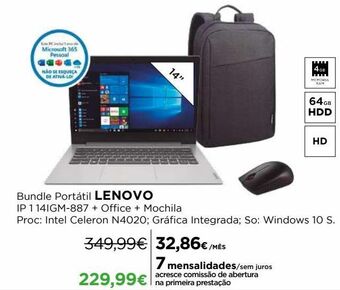 El Corte Inglés Computador portátil lenovo promoção