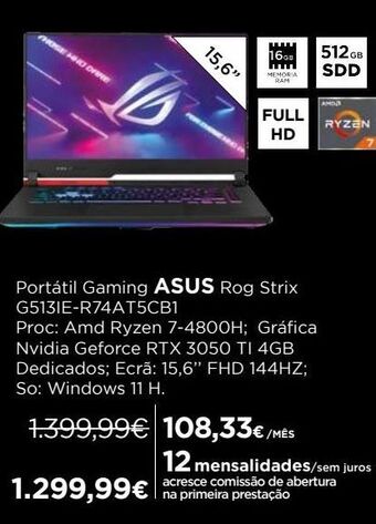 El Corte Inglés Computador portátil asus promoção