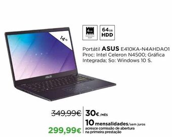 El Corte Inglés Computador portátil asus promoção
