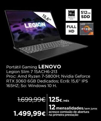 El Corte Inglés Computador portátil lenovo promoção