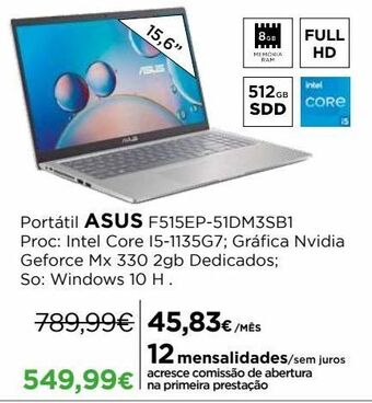 El Corte Inglés Computador portátil asus promoção