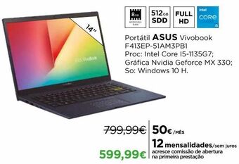 El Corte Inglés Computador portátil asus promoção