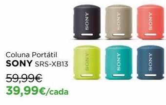 El Corte Inglés Coluna portátil sony promoção