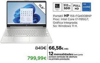 El Corte Inglés Computador portátil hp promoção