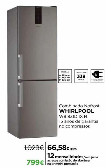 El Corte Inglés Frigorífico combinada whirlpool promoção