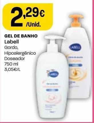 Intermarché Gel de banho labell promoção