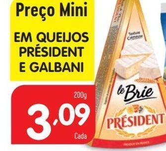 Minipreço Queijos président promoção