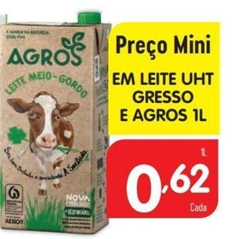 Minipreço Leite agros promoção