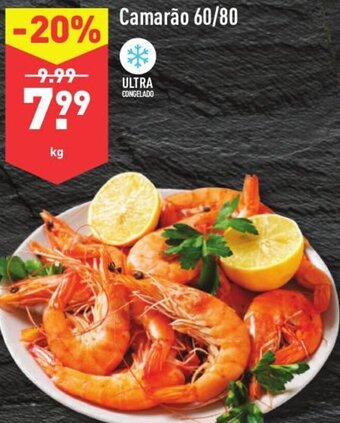ALDI Camarão 60/80 promoção