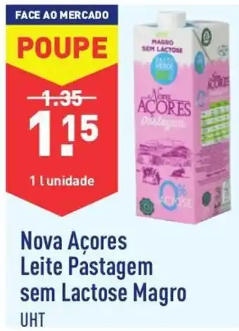 ALDI Nova Açores Leite Pastagem sem Lactose Magro UHT 1L promoção