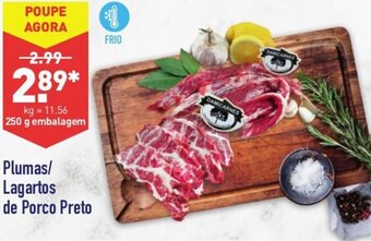 ALDI Plumas/Lagartos de Porco Preto 250g promoção
