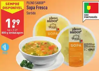 ALDI Pleno Sabor Sopa Fresca 800g promoção