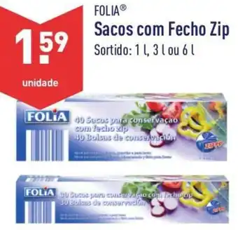 ALDI Folia Sacos com Fecho Zip 1L, 3L, ou 6L promoção
