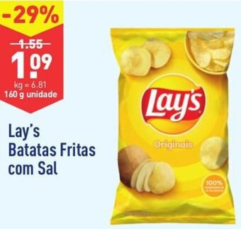 ALDI Lay's Batatas Fritas com Sal 160g promoção