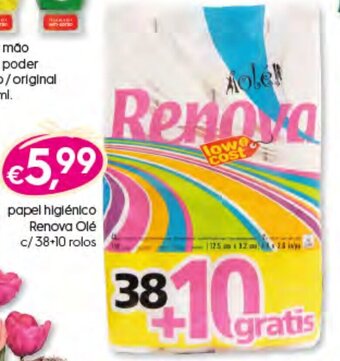 Bolama Papel Higiénico Renova Olé c/38 + 10 rolos promoção