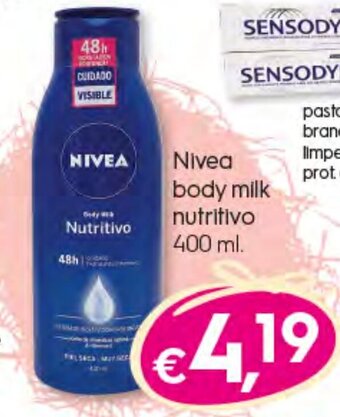 Bolama Nivea Body Milk Nutritivo 400ml promoção