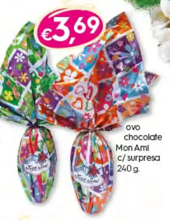 Bolama Ovo Chocolate Mon Ami c/ Surpresa 240g promoção