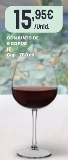 Intermarché Conjunto de 6 Copos IT 780ml promoção