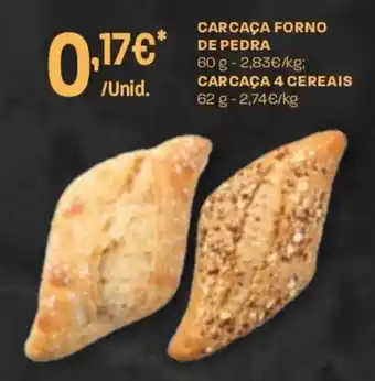 Intermarché Carcaça Forno de Pedra 60g / Carcaça 4 Cereais 62g promoção