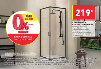 Bricomarché Resguardo + Conjunto de Duche 80 x 80cm promoção