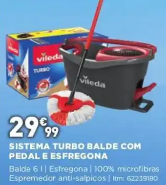 Bricomarché Sistema Turbo Balde com Pedal e Esfregona 6L promoção