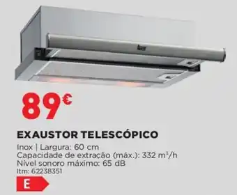 Bricomarché Exaustor Telescópico Teka 60cm promoção