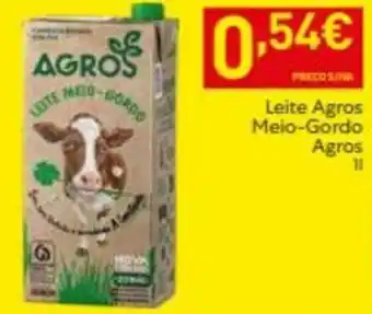 Recheio Leite Agros Meio-Gordo Agros 1L promoção